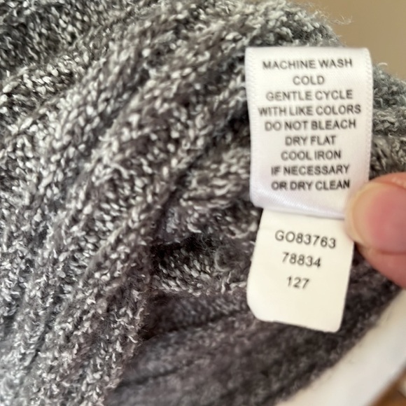 Spense Knits Gray Ribbed Sweater 3/4 Sleeves Crewneck Size Medium - Picture 4 of 11